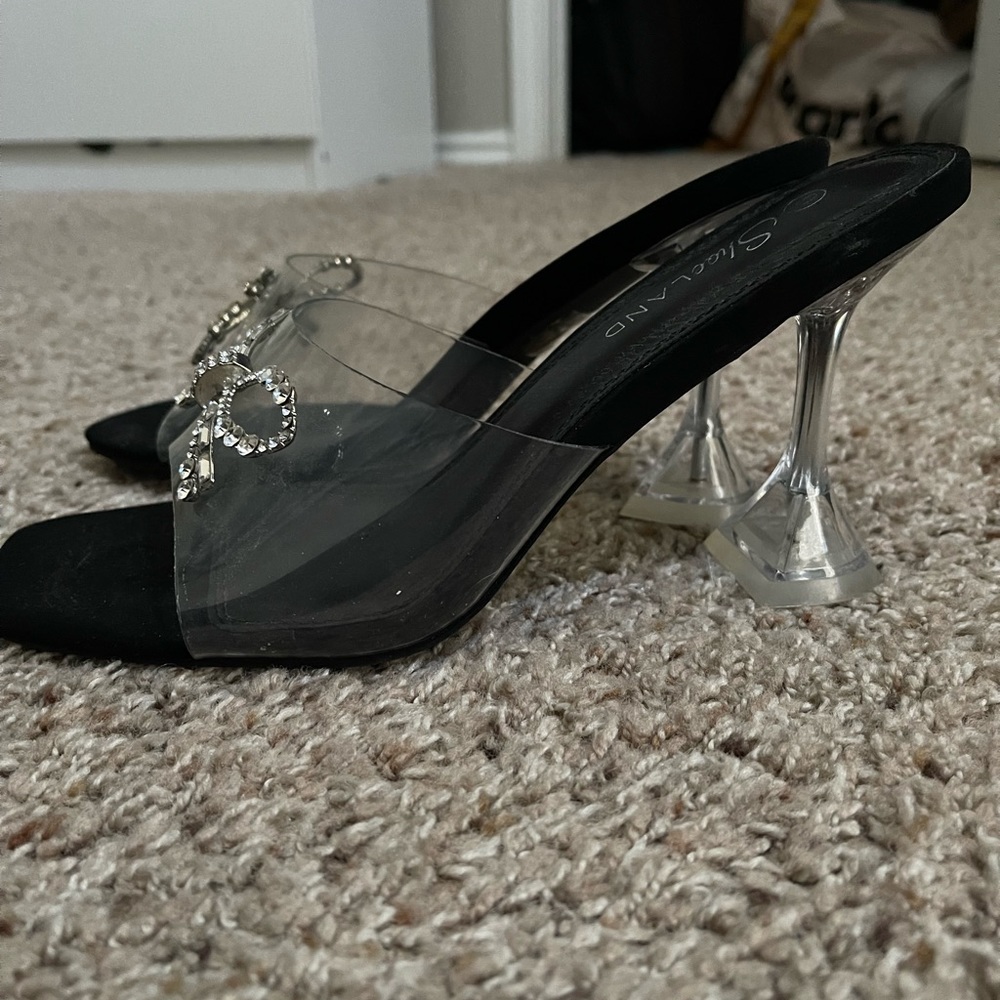 Shoe land Cape Robbin Open Toe High Heel Mule Pumps - Picture 2 of 7